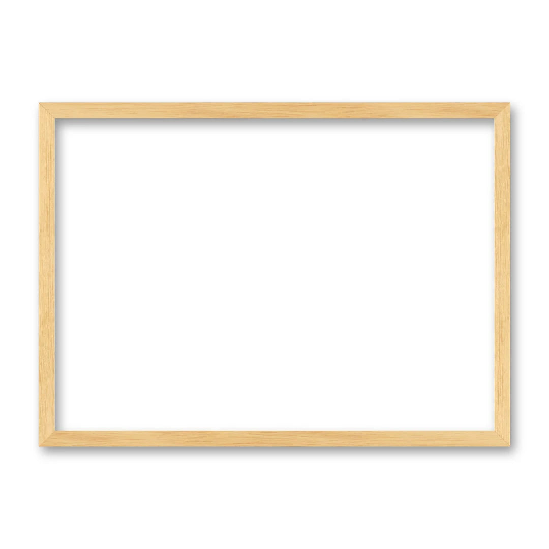 La cornice grezza 30×42 cm di traverso su fondo bianco