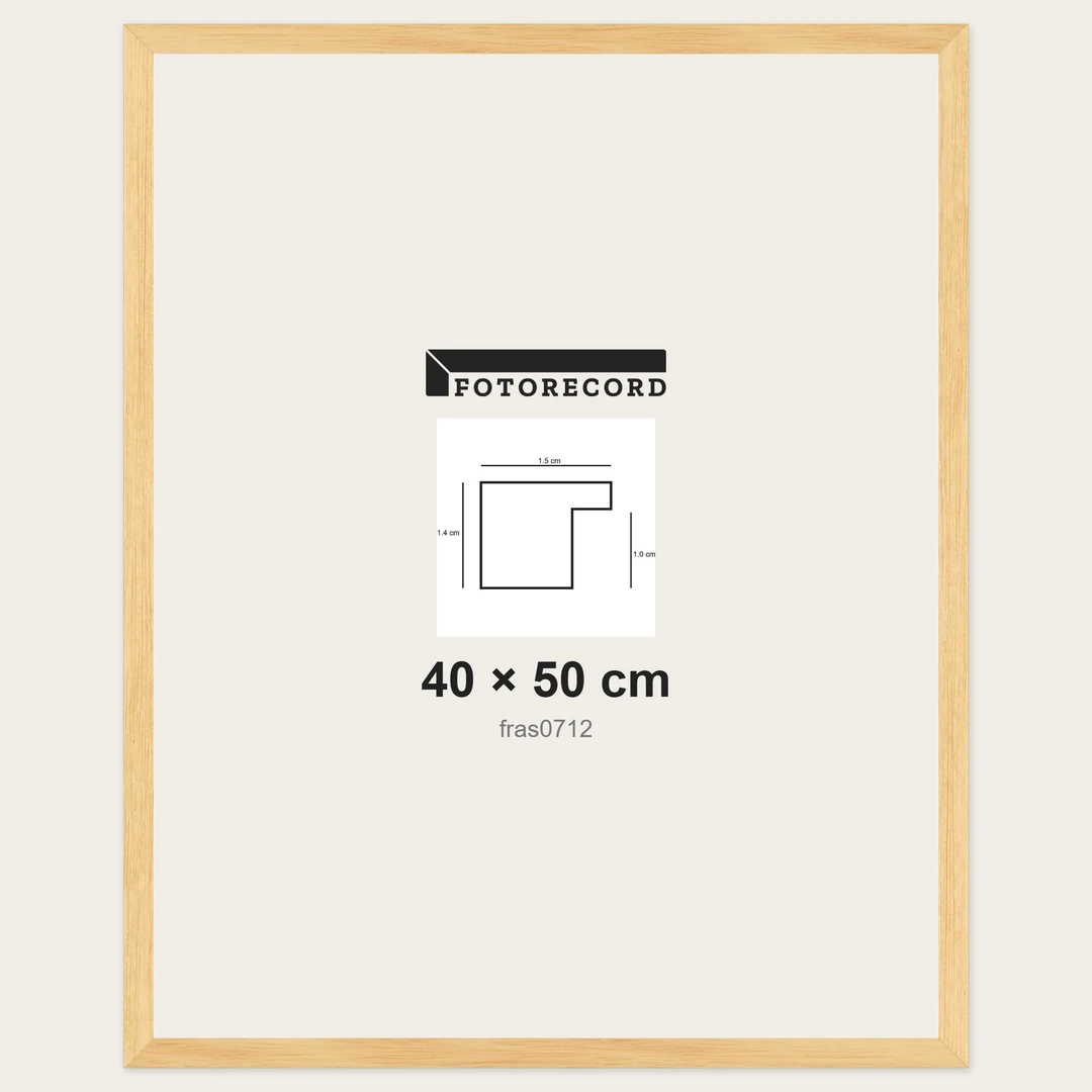 Cornici grezze fai-da-te 40x50 cm — Profilo piatto 15x14 mm
