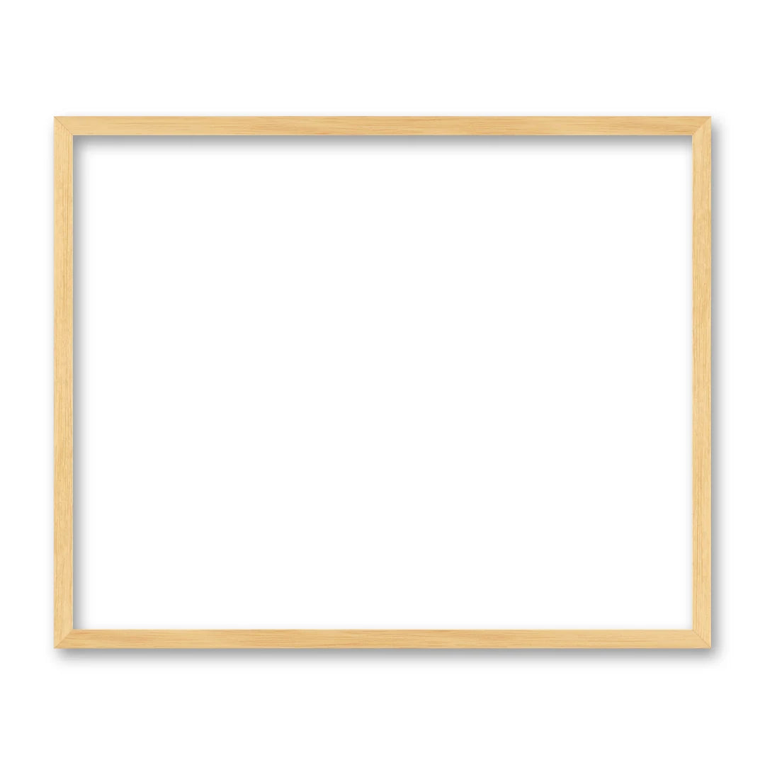 La cornice grezza 40×50 cm di traverso su fondo bianco