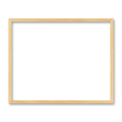 La cornice grezza 40×50 cm di traverso su fondo bianco