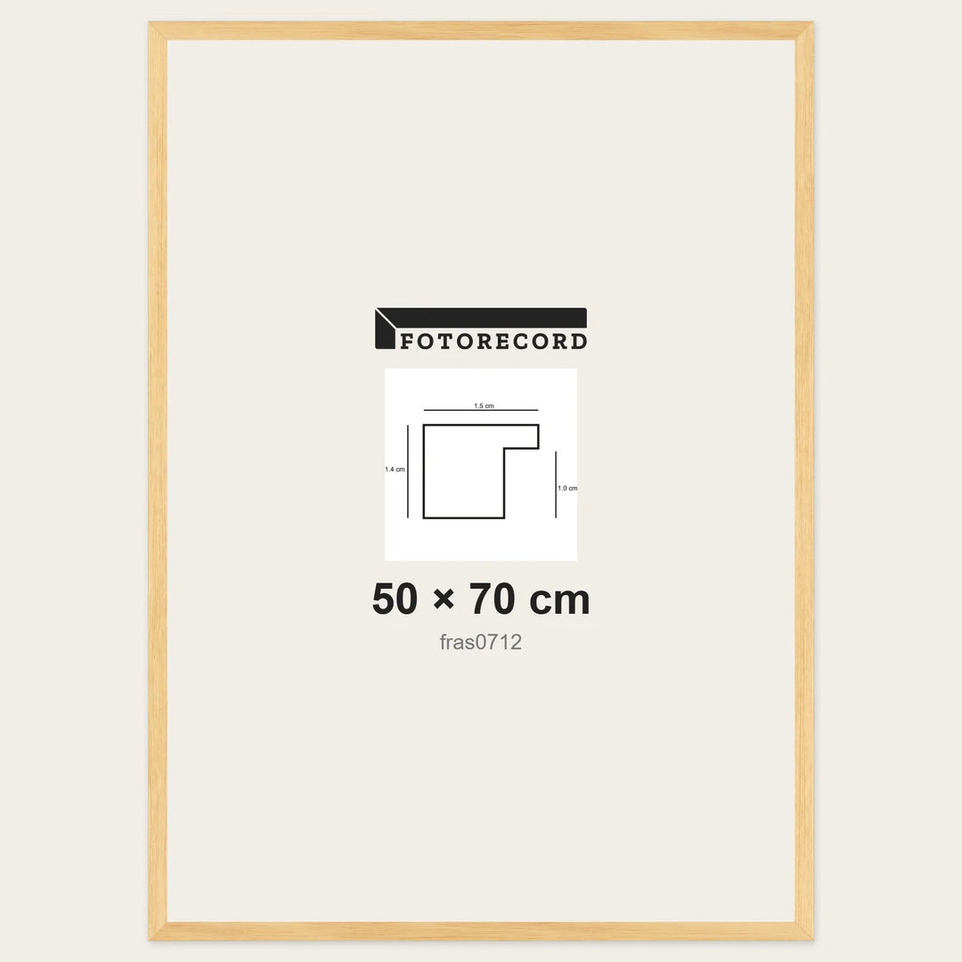 Cornici grezze fai-da-te 50x70 cm — Profilo piatto 15x14 mm