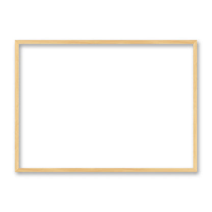 La cornice grezza 50×70 cm di traverso su fondo bianco