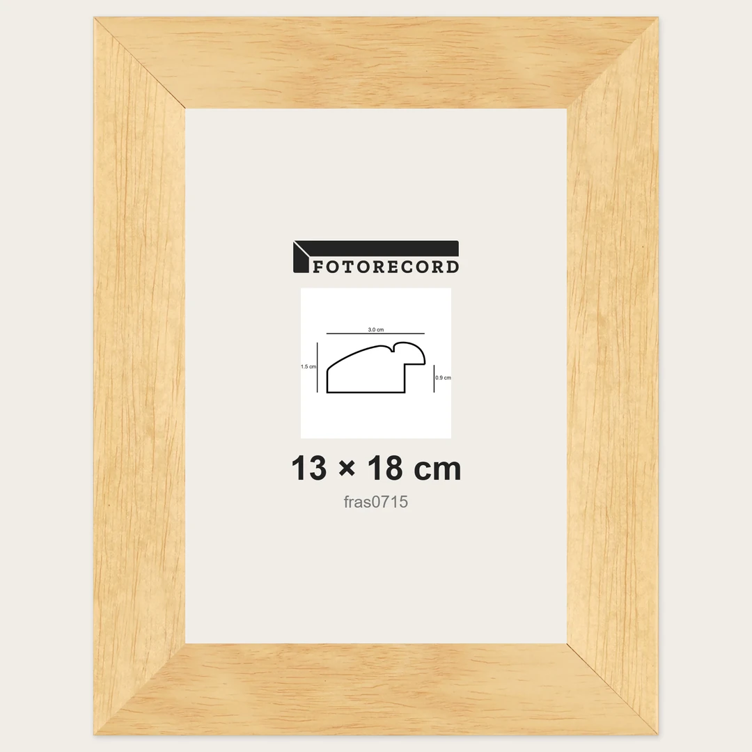 Cornici grezze fai-da-te 13x18 cm — Profilo piatto 30x15 mm