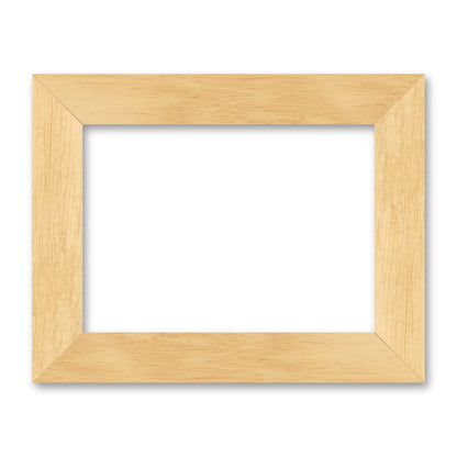 La cornice grezza 13×18 cm di traverso su fondo bianco