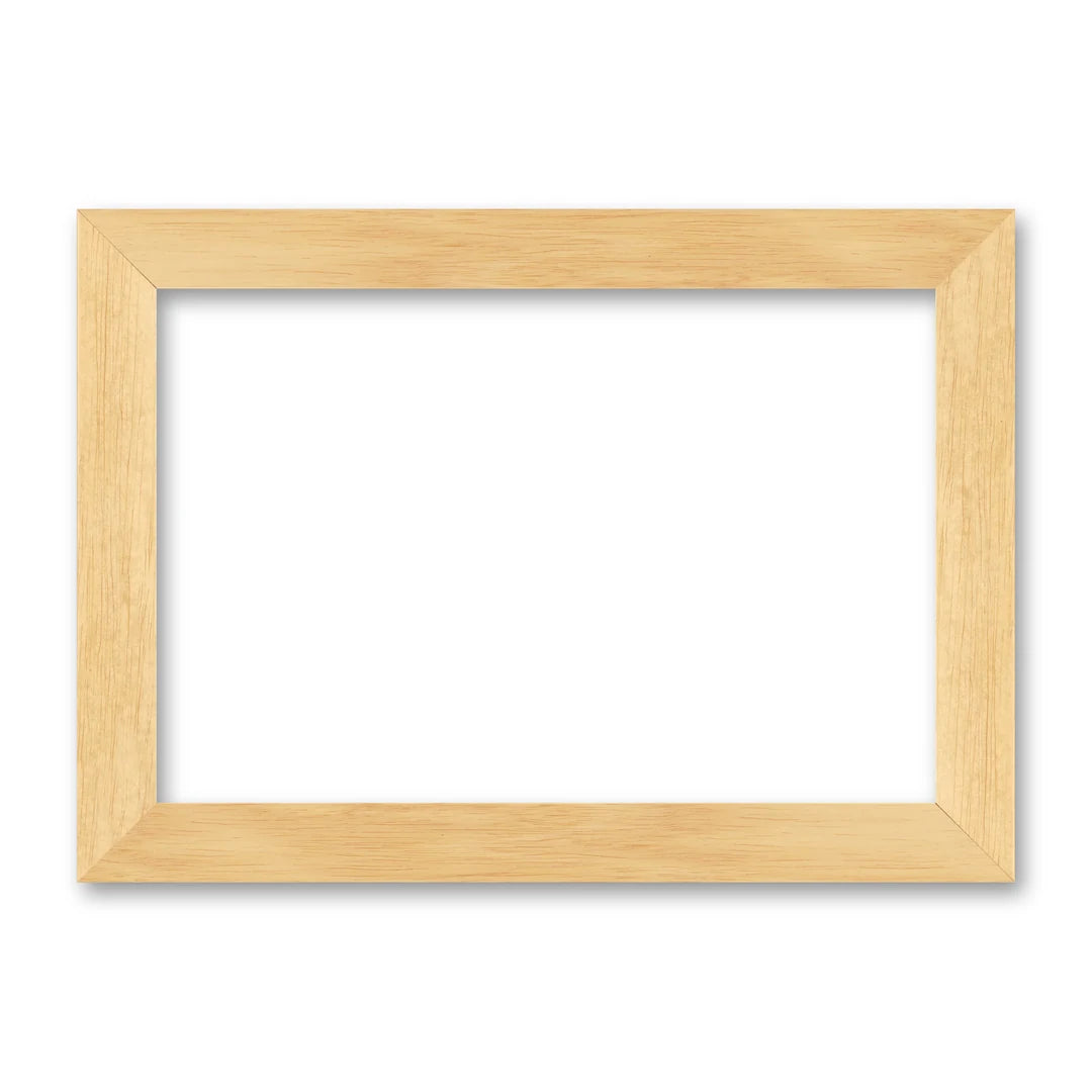 La cornice grezza 20×30 cm di traverso su fondo bianco