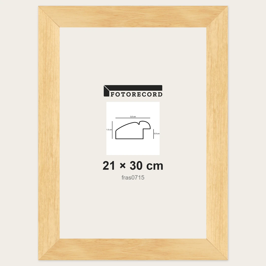 Cornici grezze fai-da-te 21x30 cm — Profilo piatto 30x15 mm