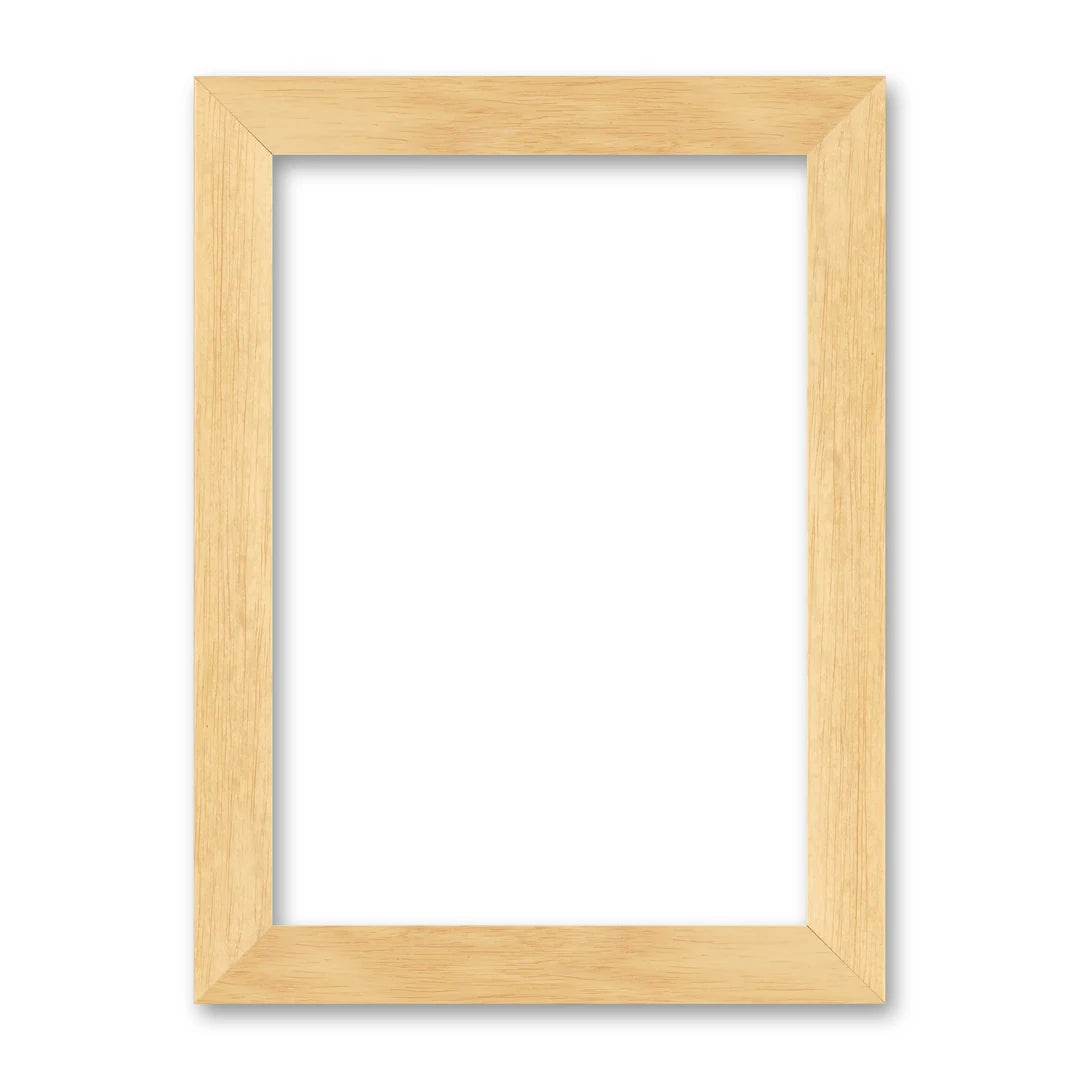 La cornice grezza 21×30 cm su fondo bianco