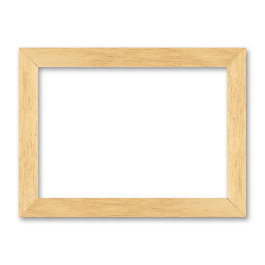 La cornice grezza 21×30 cm di traverso su fondo bianco