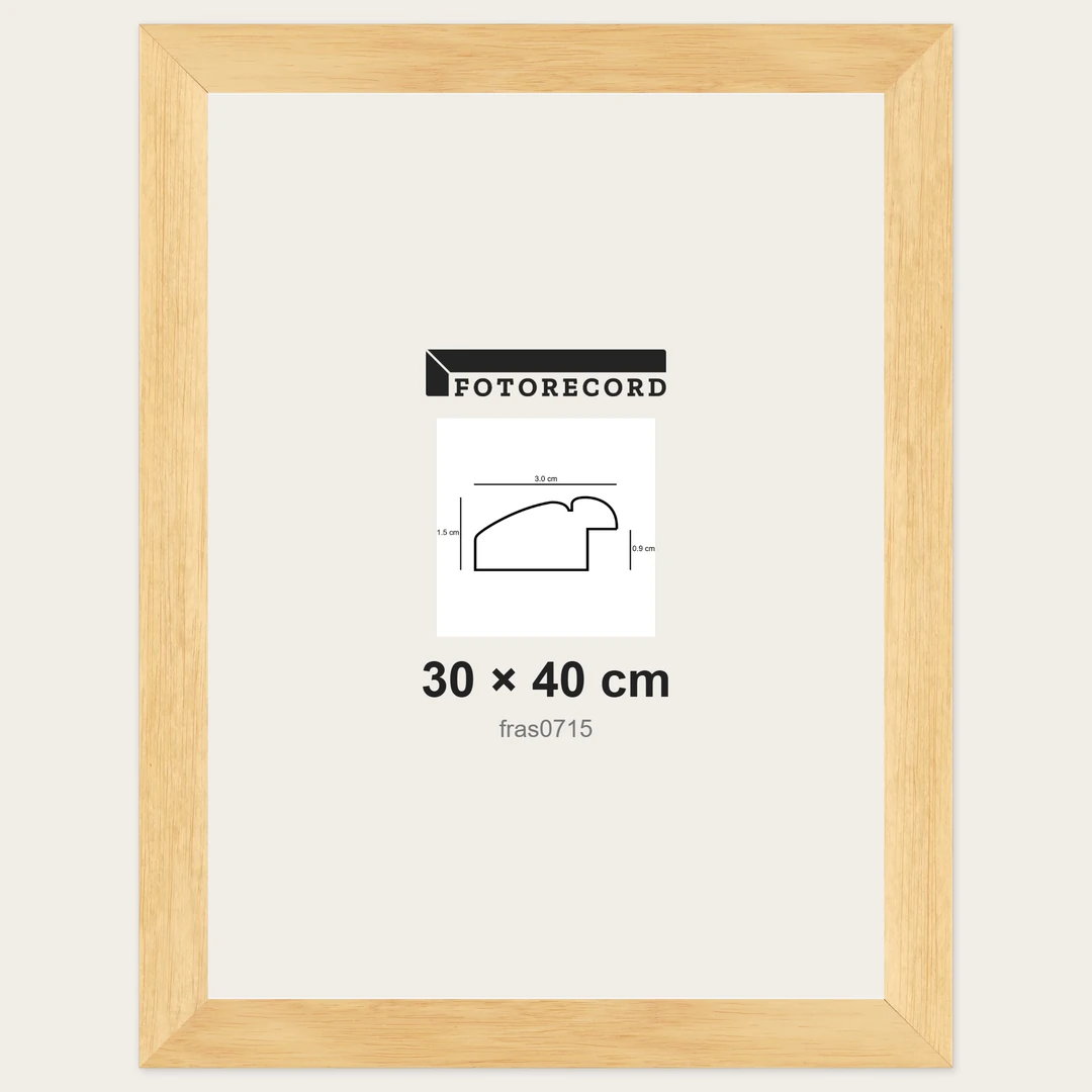 Cornici grezze fai-da-te 30x40 cm — Profilo piatto 30x15 mm