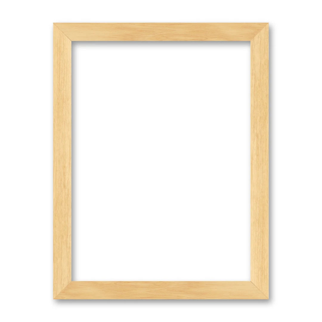 La cornice grezza 30×40 cm su fondo bianco