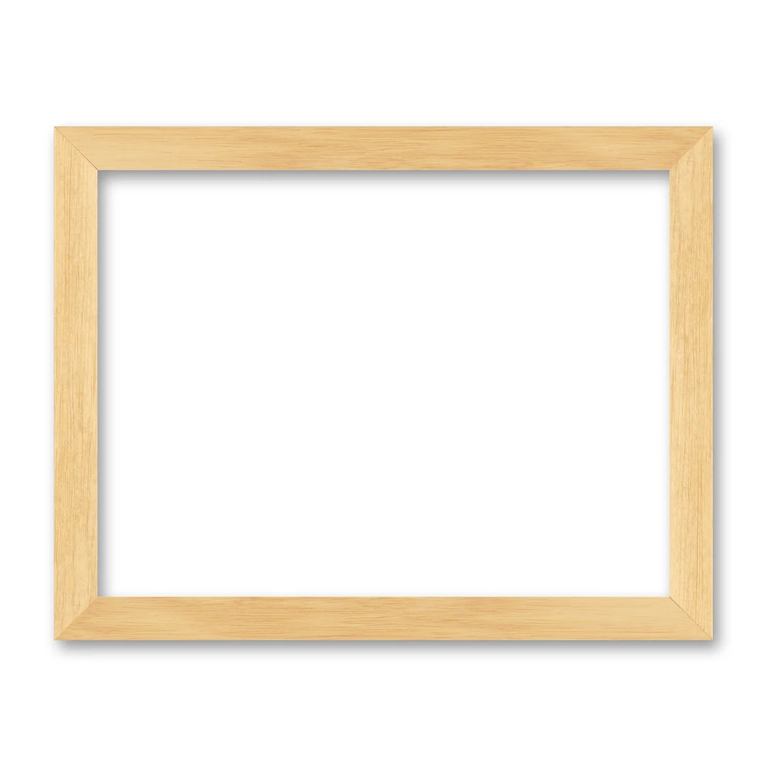 La cornice grezza 30×40 cm di traverso su fondo bianco