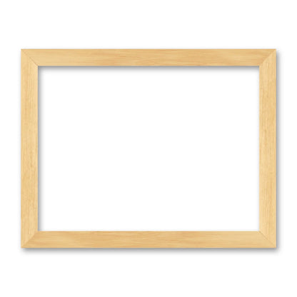 La cornice grezza 30×40 cm di traverso su fondo bianco