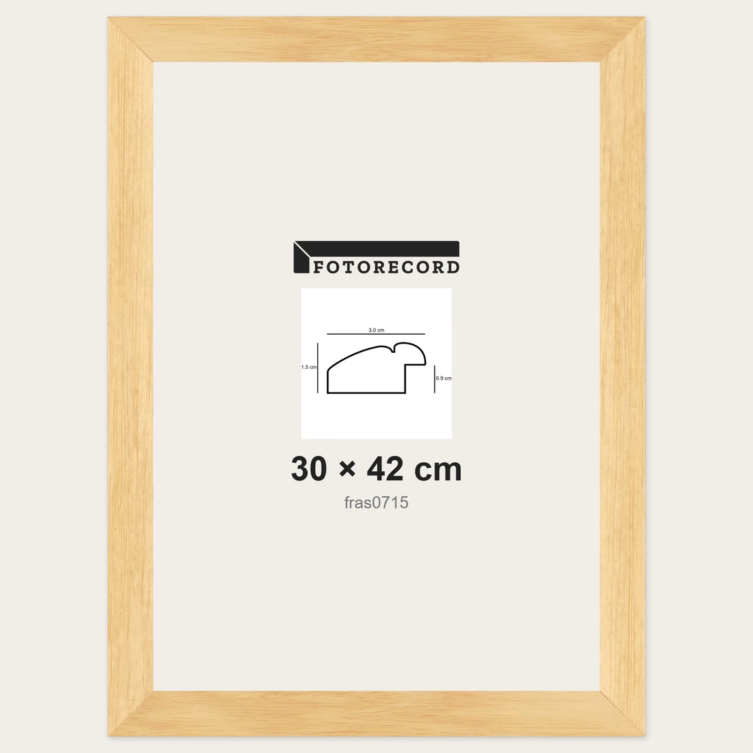 Cornici grezze fai-da-te 30x42 cm — Profilo piatto 30x15 mm