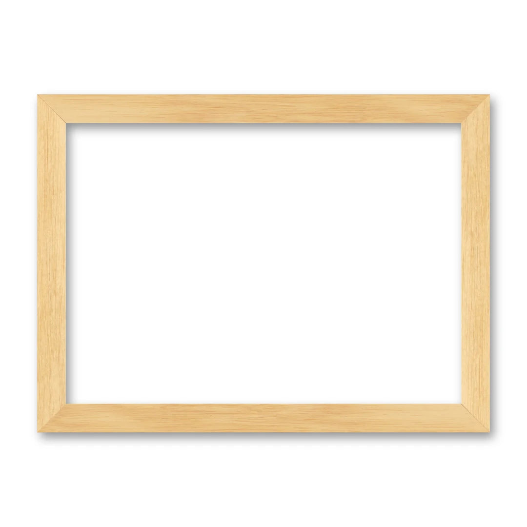 La cornice grezza 30×42 cm di traverso su fondo bianco