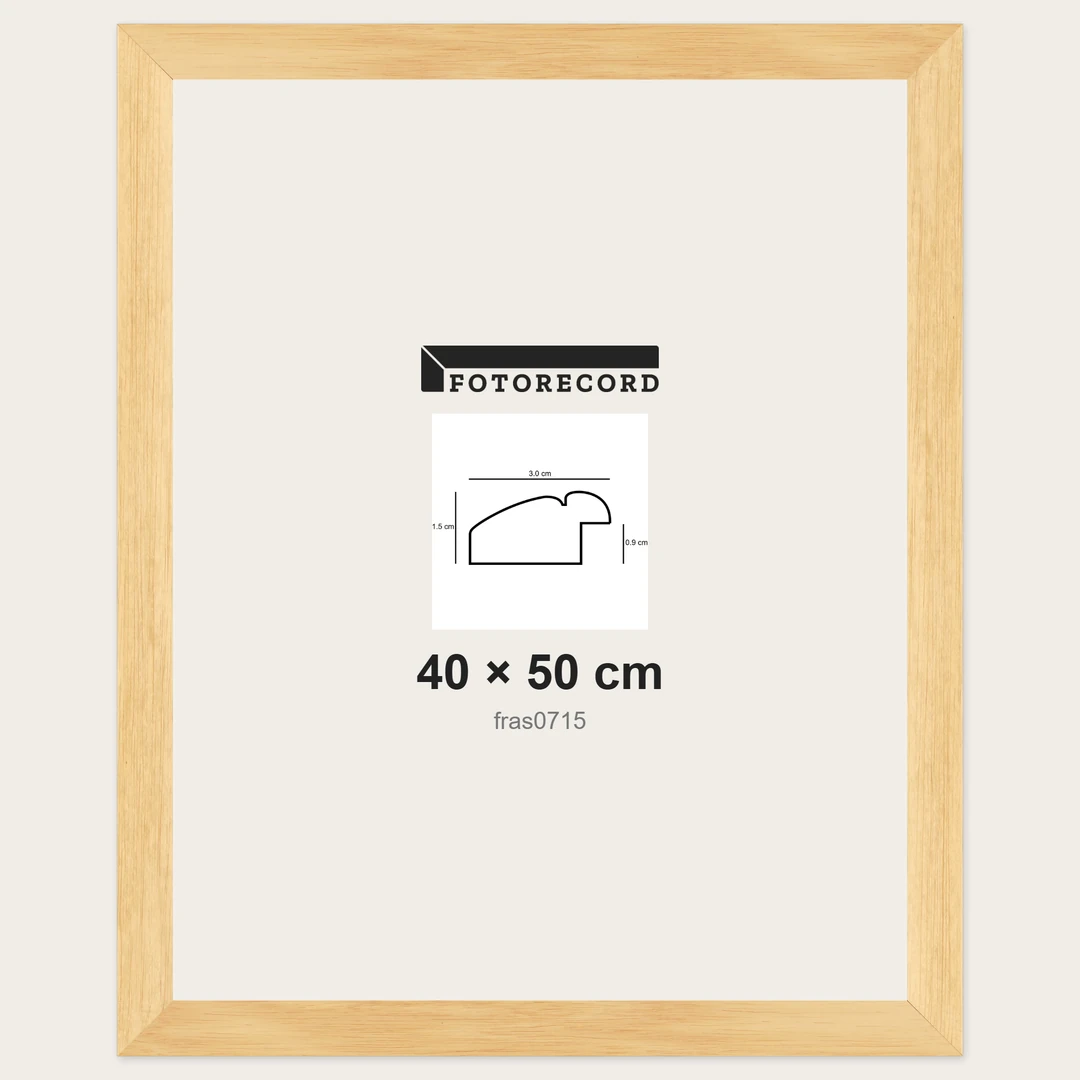 Cornici grezze fai-da-te 40x50 cm — Profilo piatto 30x15 mm