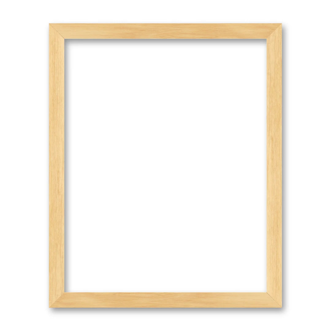 La cornice grezza 40×50 cm su fondo bianco