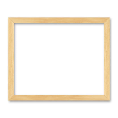 La cornice grezza 40×50 cm di traverso su fondo bianco