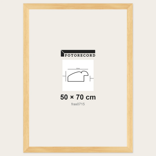 Cornici grezze fai-da-te 50x70 cm — Profilo piatto 30x15 mm