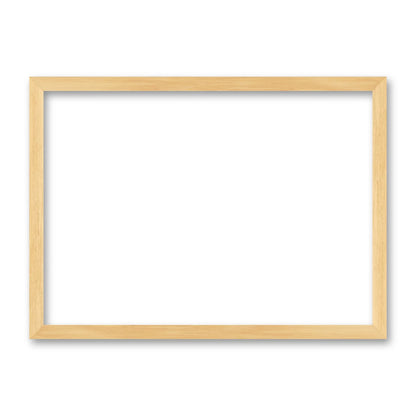 La cornice grezza 50×70 cm di traverso su fondo bianco