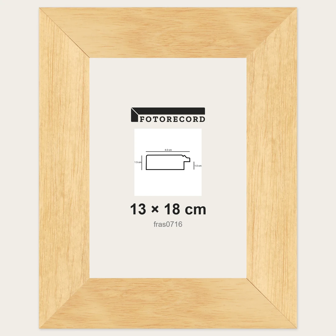 Cornici grezze fai-da-te 13x18 cm — Profilo piatto 40x15 mm