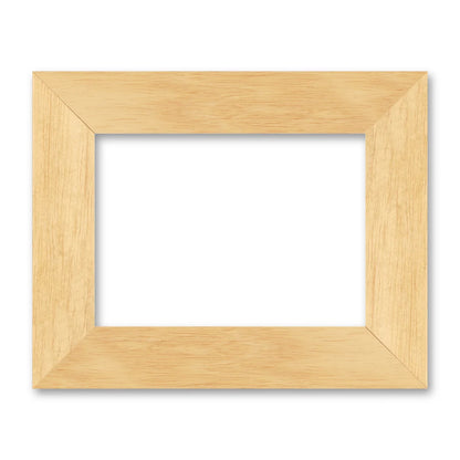 La cornice grezza 13×18 cm di traverso su fondo bianco