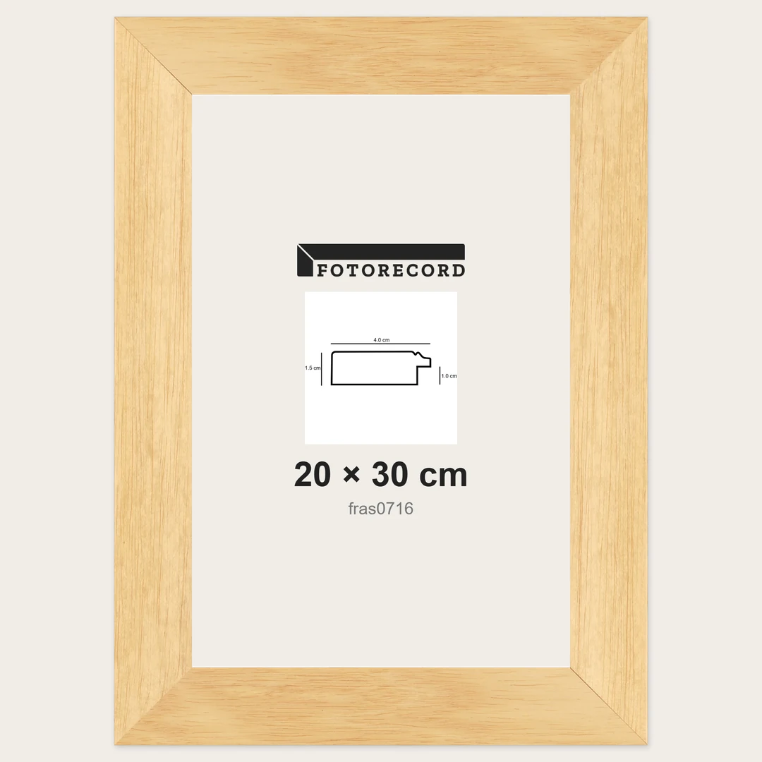 Cornici grezze fai-da-te 20x30 cm — Profilo piatto 40x15 mm