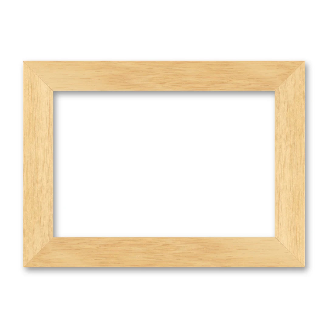 La cornice grezza 20×30 cm di traverso su fondo bianco