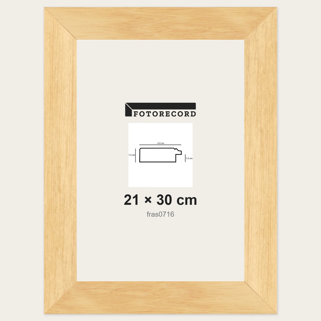 Cornici grezze fai-da-te 21x30 cm — Profilo piatto 40x15 mm