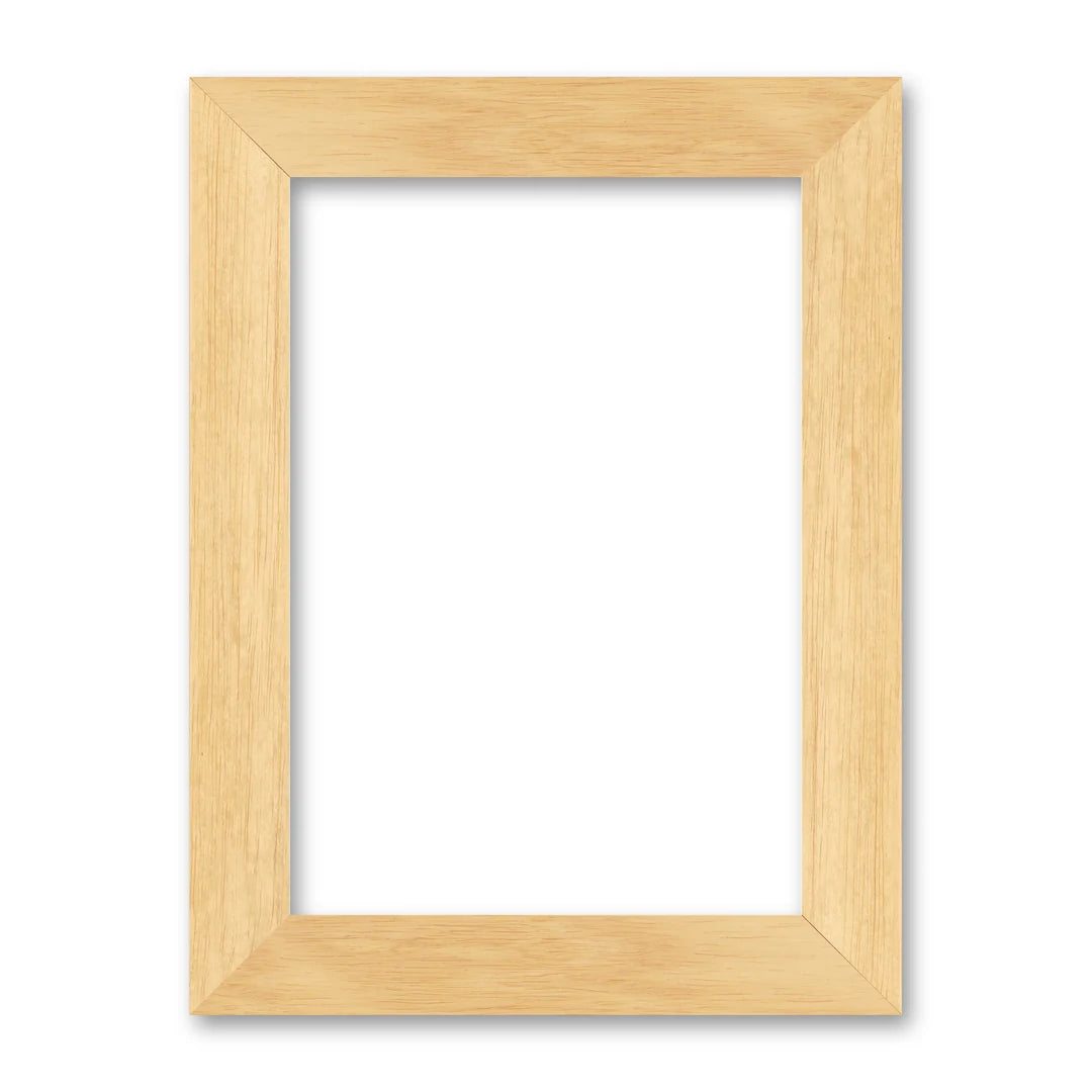 La cornice grezza 21×30 cm su fondo bianco