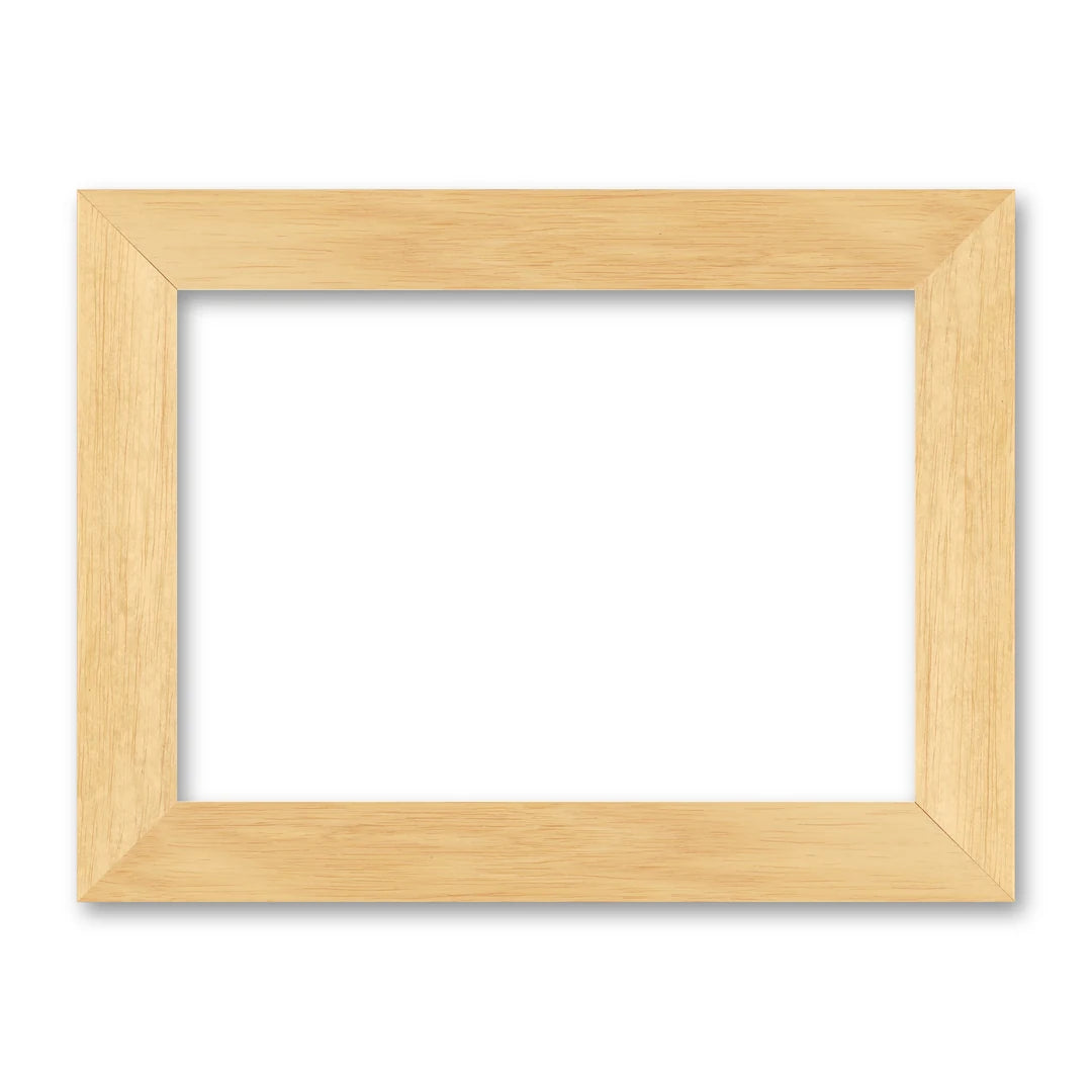 La cornice grezza 21×30 cm di traverso su fondo bianco