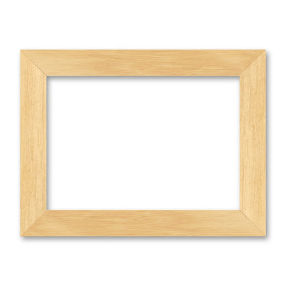 La cornice grezza 21×30 cm di traverso su fondo bianco