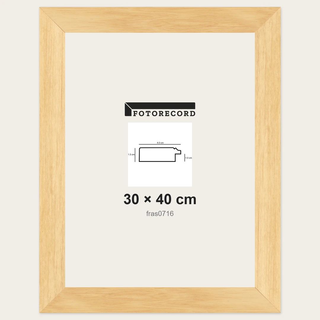 Cornici grezze fai-da-te 30x40 cm — Profilo piatto 40x15 mm