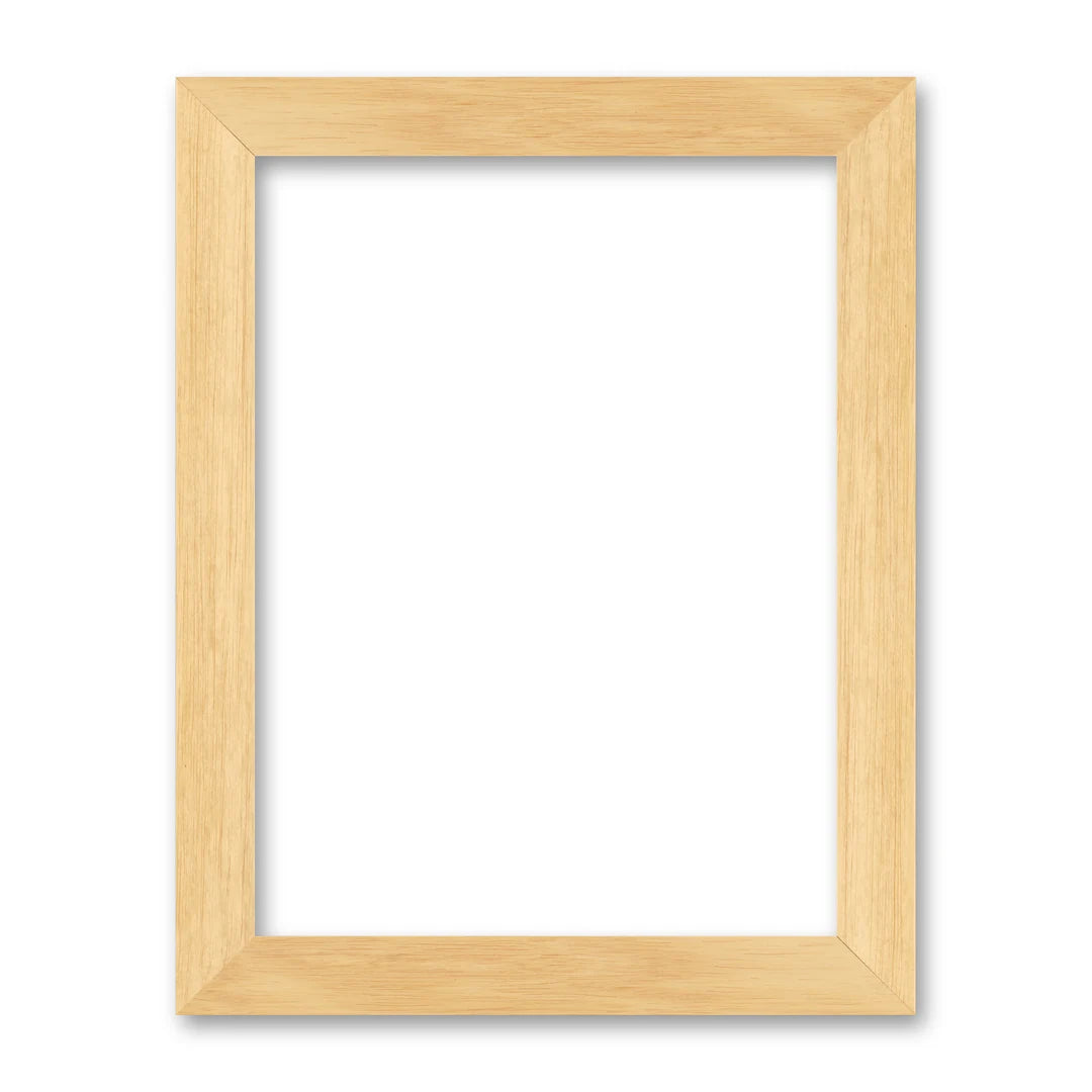 La cornice grezza 30×40 cm su fondo bianco