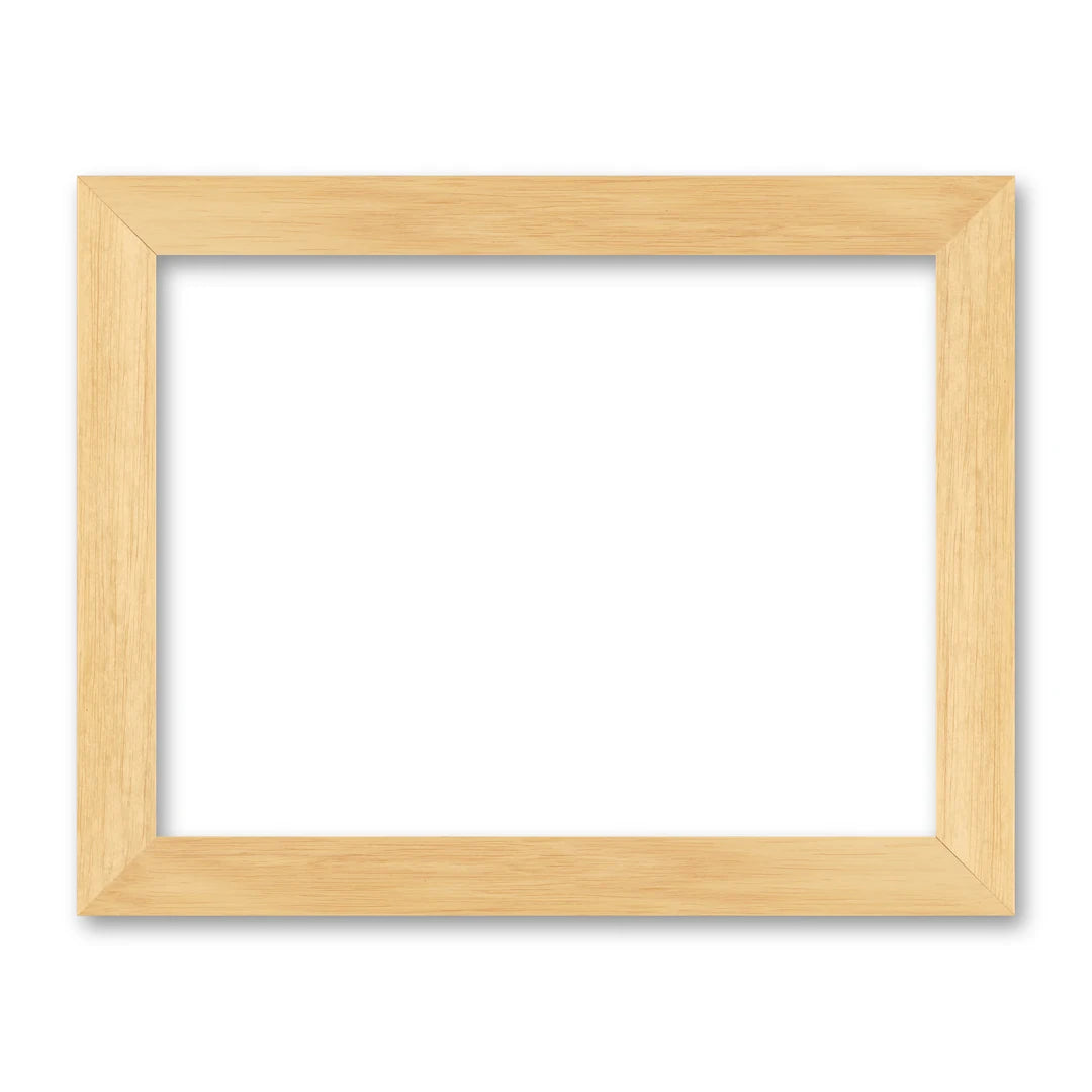 La cornice grezza 30×40 cm di traverso su fondo bianco