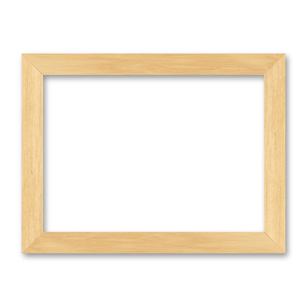 La cornice grezza 30×42 cm di traverso su fondo bianco