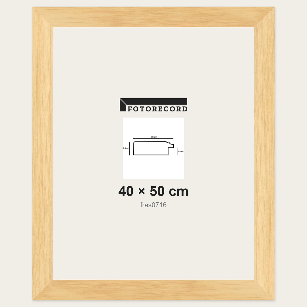 Cornici grezze fai-da-te 40x50 cm — Profilo piatto 40x15 mm