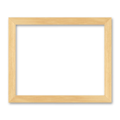 La cornice grezza 40×50 cm di traverso su fondo bianco
