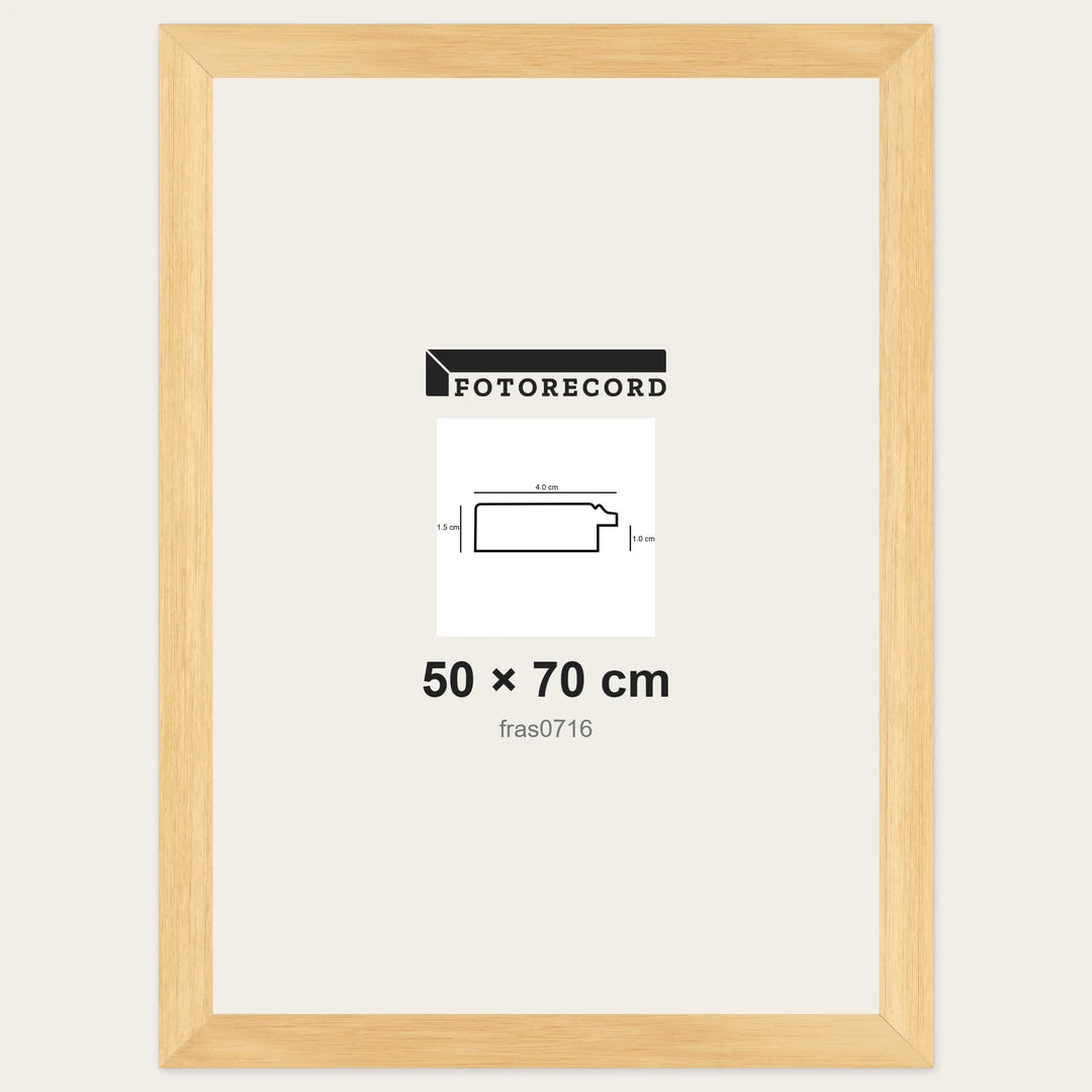 Cornici grezze fai-da-te 50x70 cm — Profilo piatto 40x15 mm