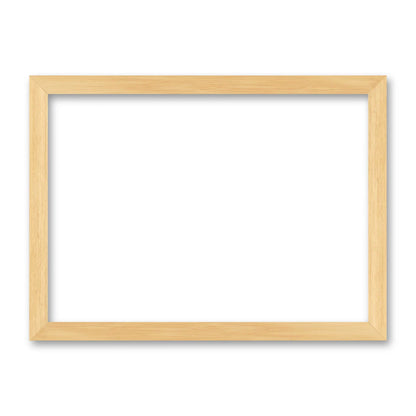 La cornice grezza 50×70 cm di traverso su fondo bianco
