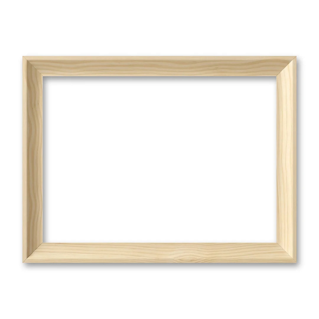 La cornice grezza 13×18 cm di traverso su fondo bianco
