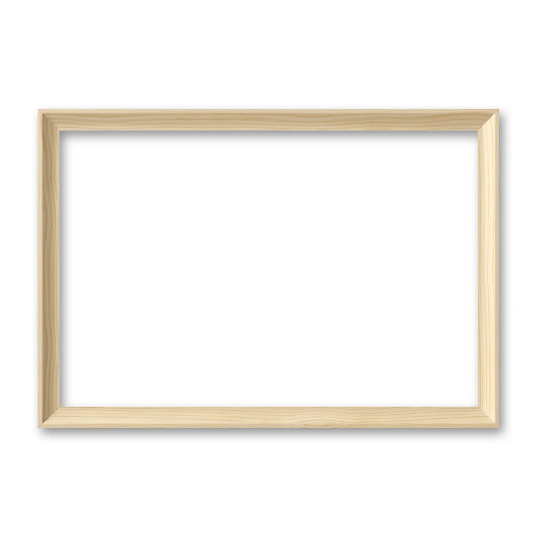 La cornice grezza 20×30 cm di traverso su fondo bianco