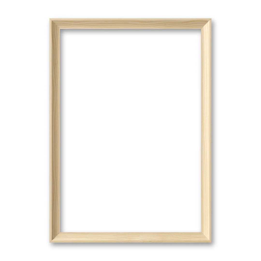La cornice grezza 21×30 cm su fondo bianco