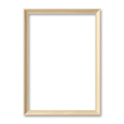 La cornice grezza 21×30 cm su fondo bianco
