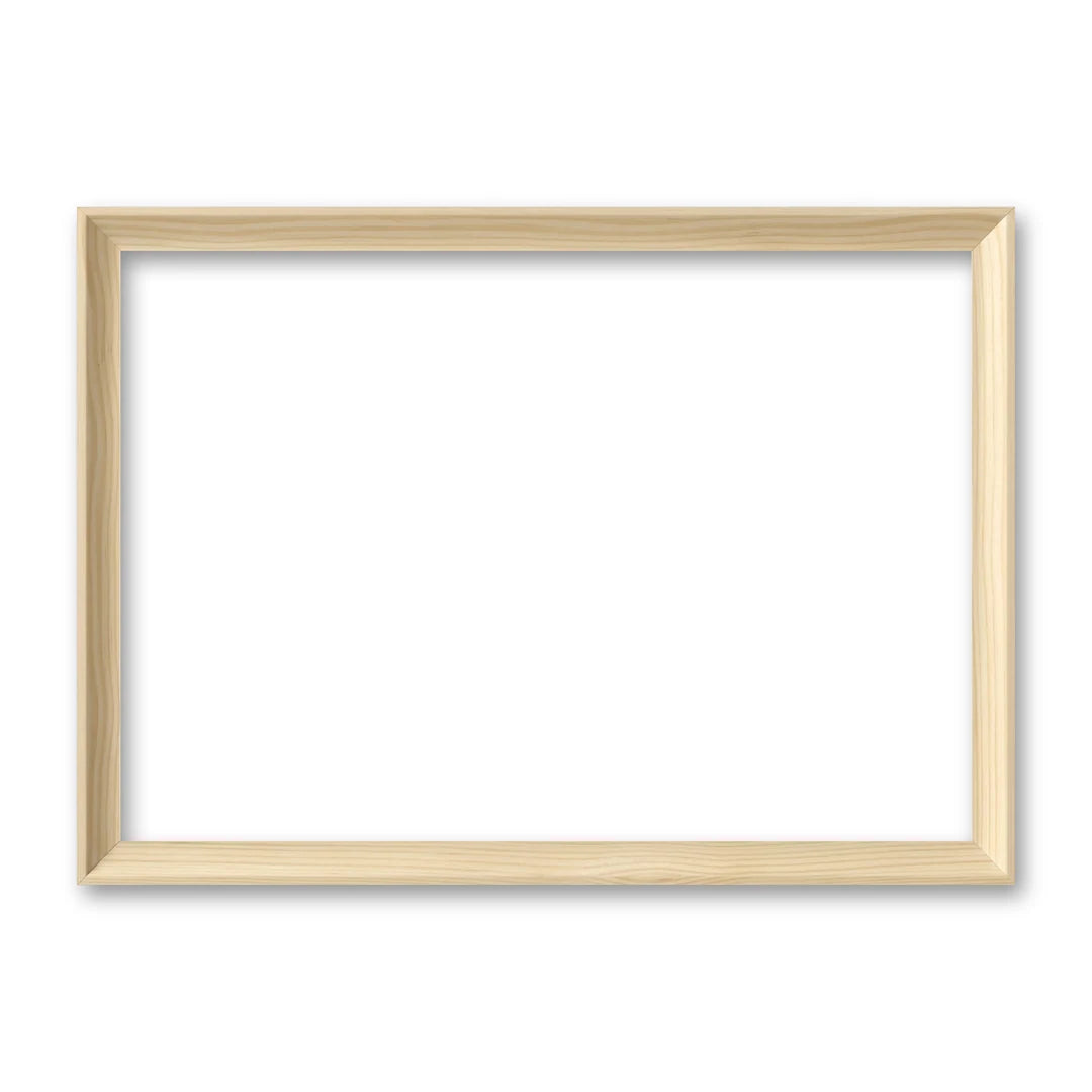 La cornice grezza 21×30 cm di traverso su fondo bianco