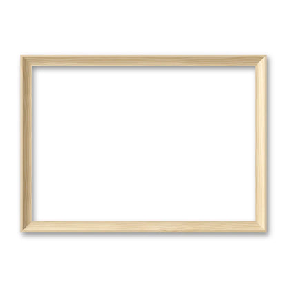 La cornice grezza 21×30 cm di traverso su fondo bianco