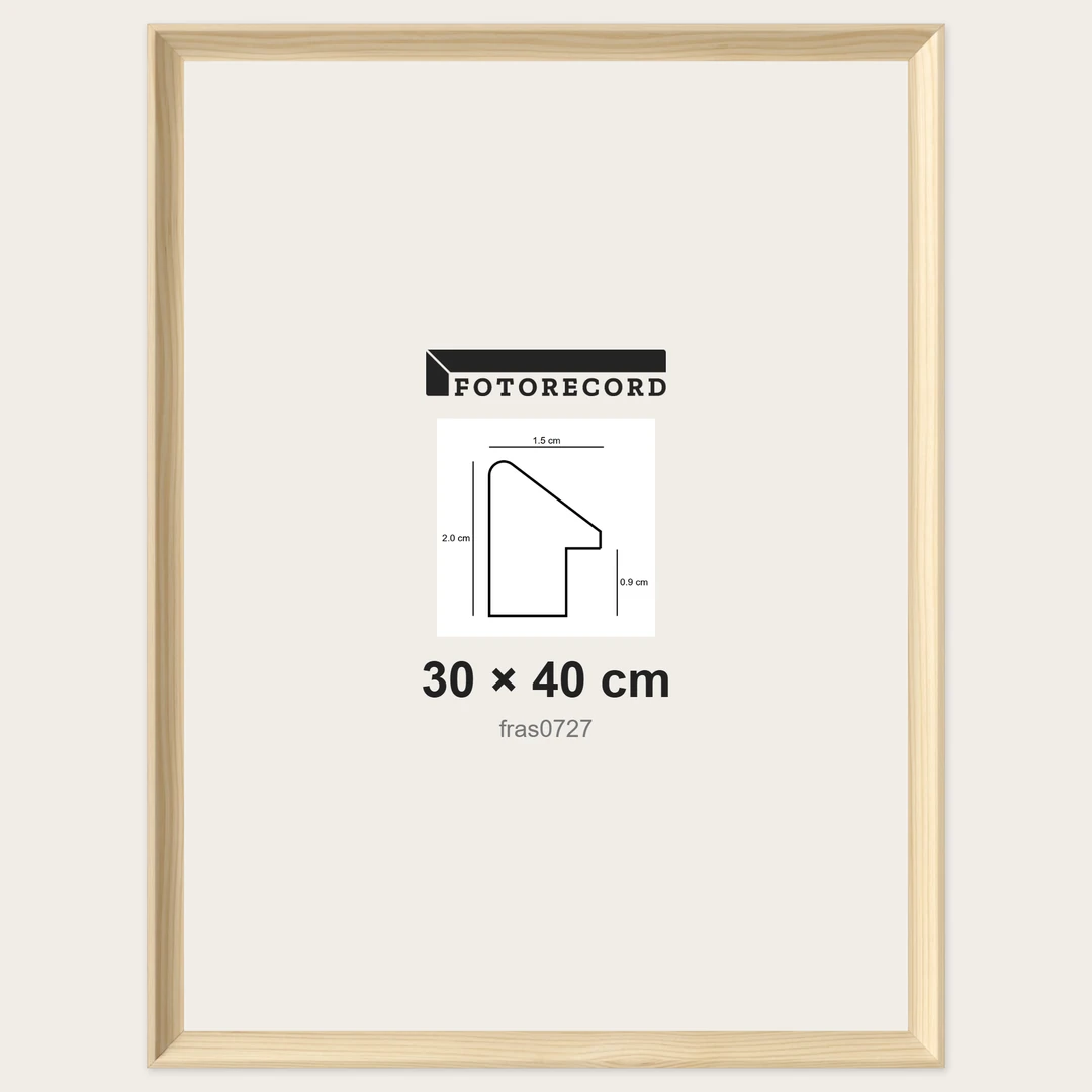 Cornici grezze fai-da-te 30x40 cm — Profilo sagomato 15x20 mm