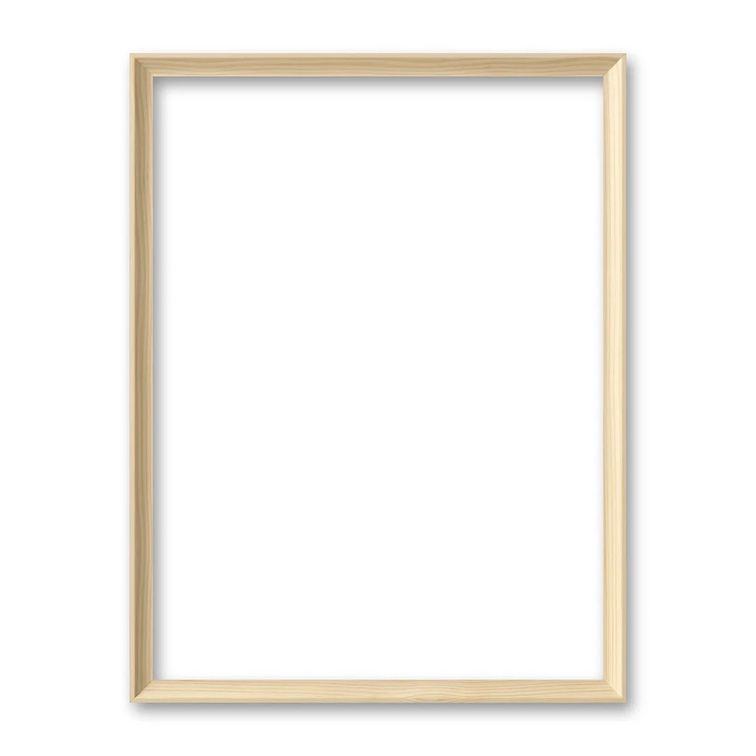 La cornice grezza 30×40 cm su fondo bianco