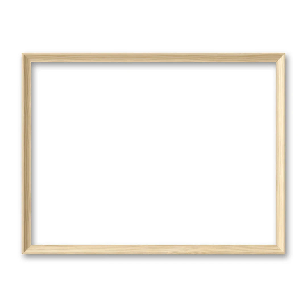 La cornice grezza 30×40 cm di traverso su fondo bianco
