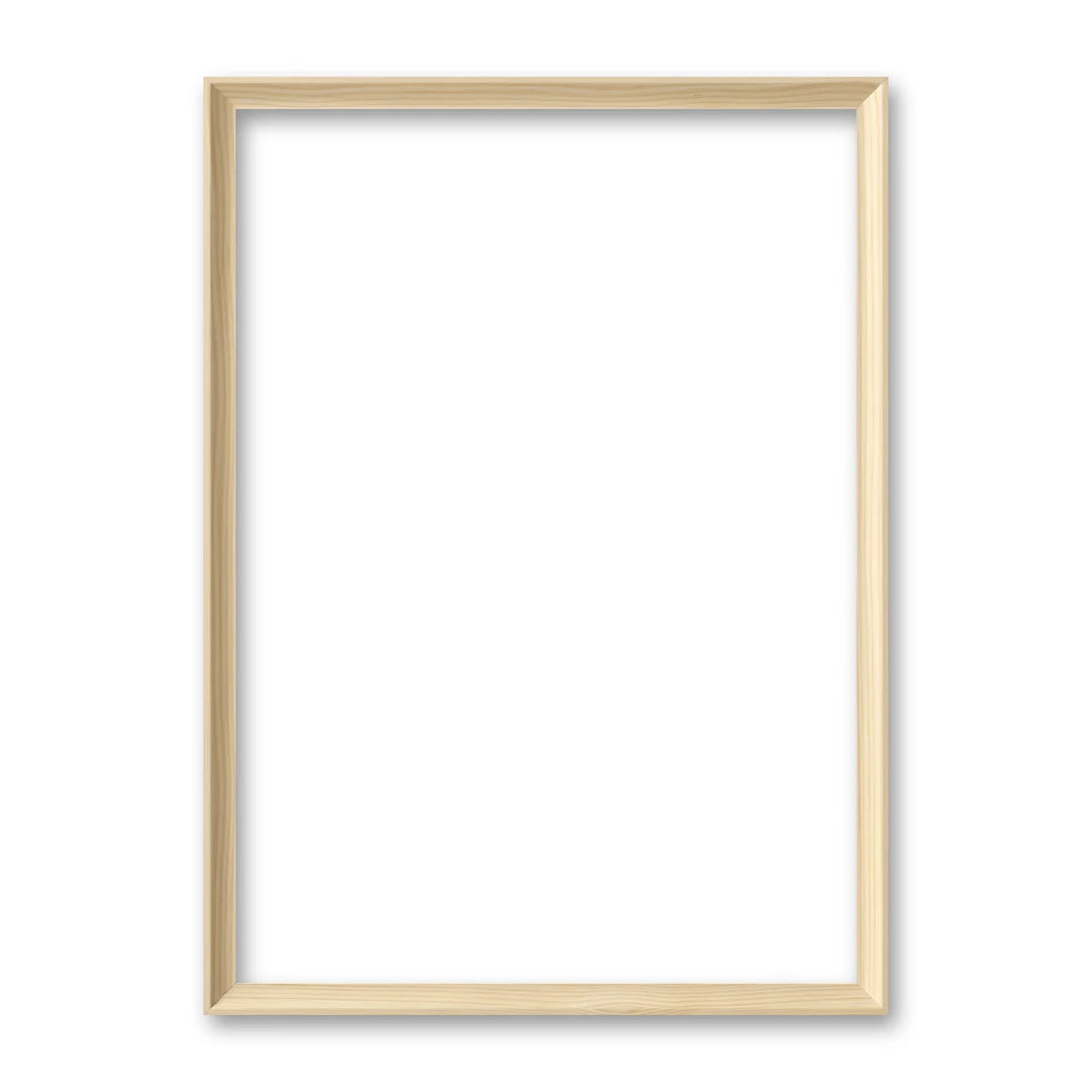 La cornice grezza 30×42 cm su fondo bianco