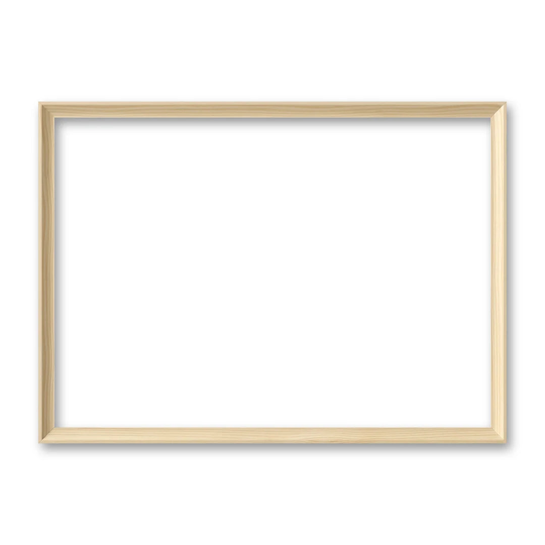 La cornice grezza 30×42 cm di traverso su fondo bianco